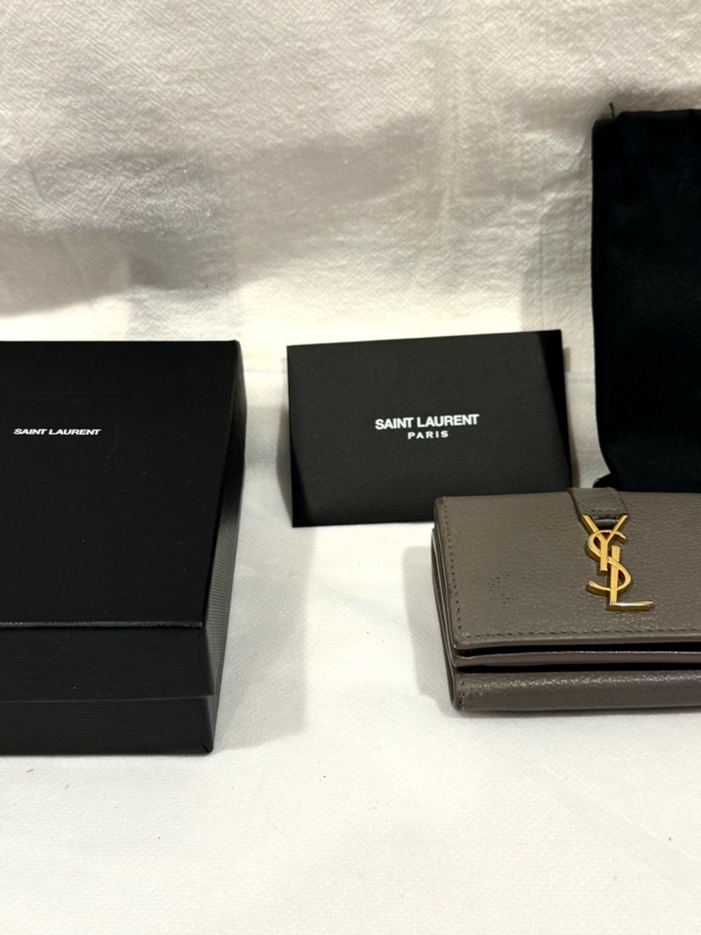 Breathtaking Saint Laurent (YSL) Cassandre Origami Tiny Wallet(Full Inclusion) - Picture 10 of 10